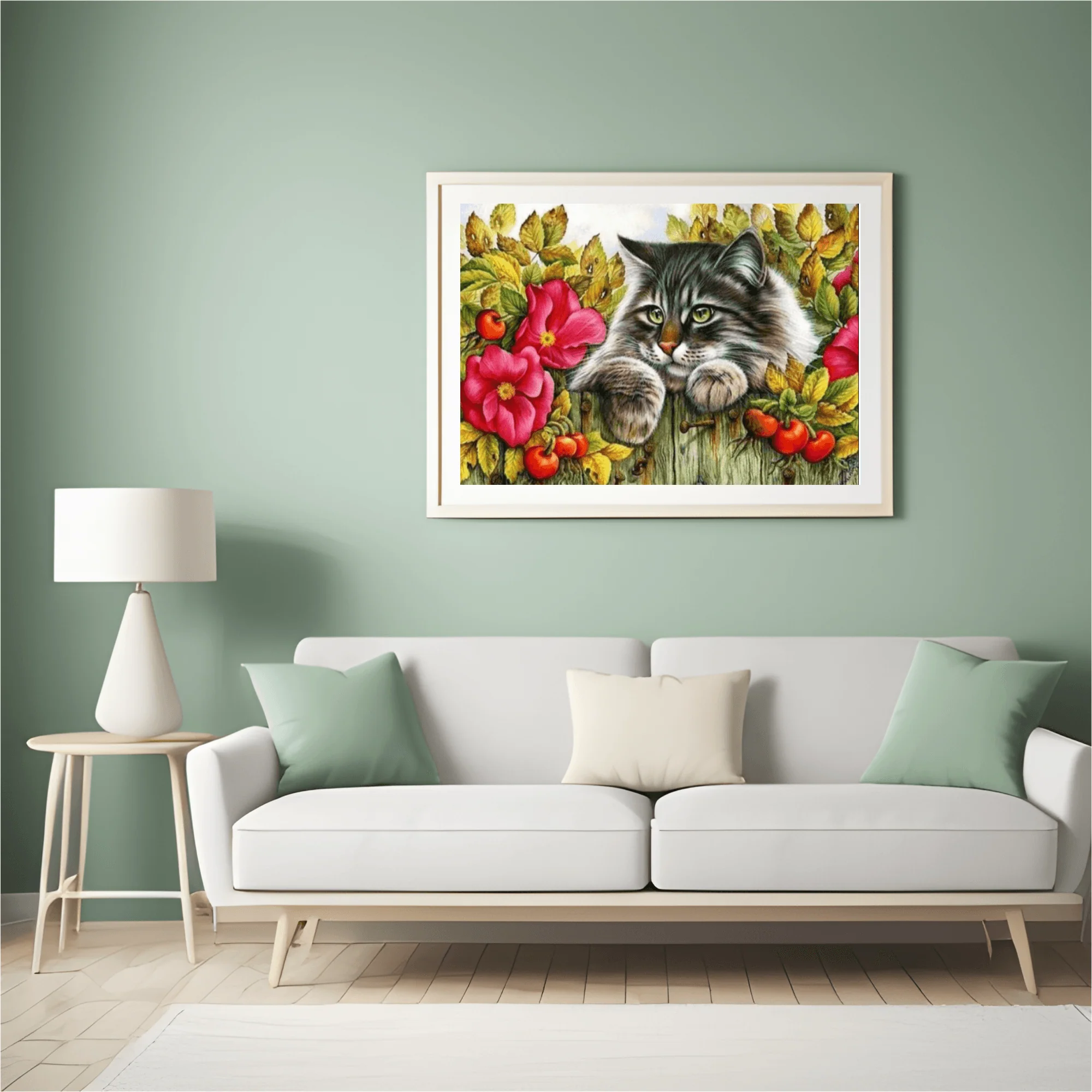 Diamond Painting Chat sur la clôture - SEOS Shop ®