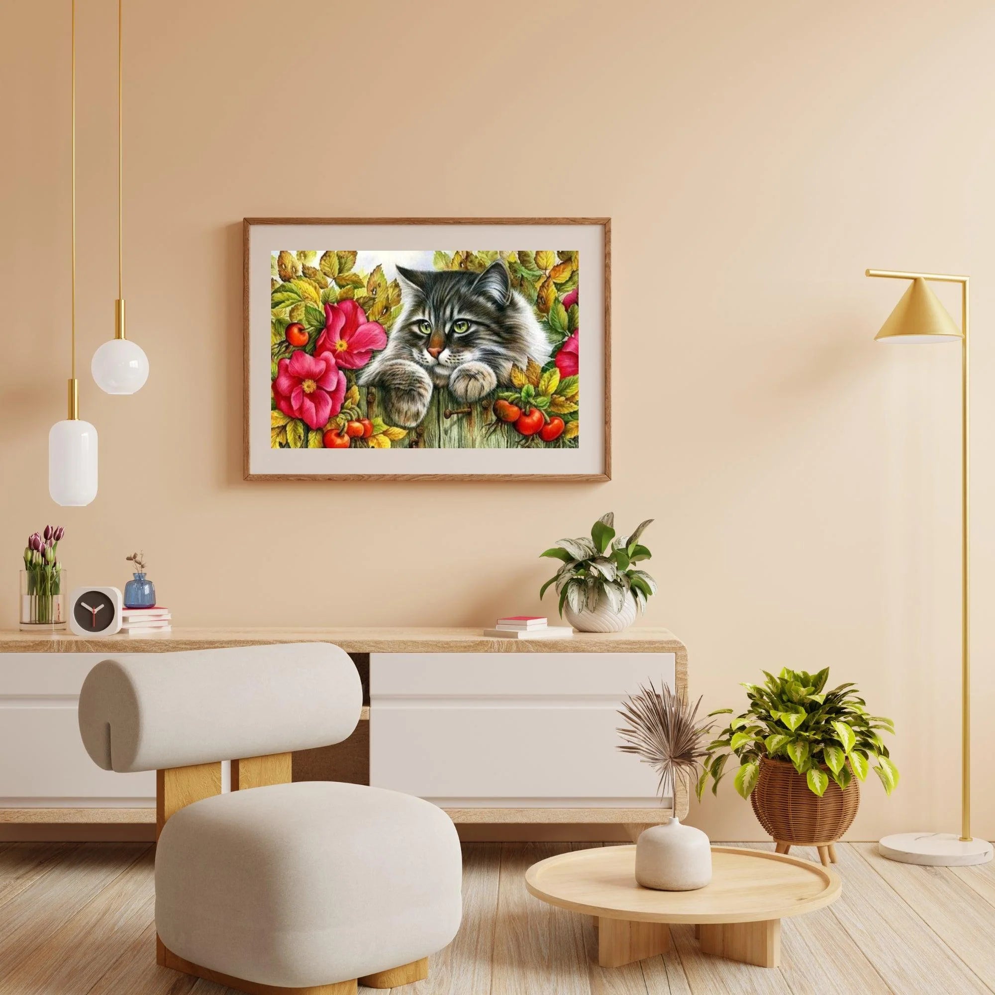 Diamond Painting Chat sur la clôture - SEOS Shop ®