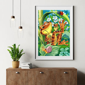 Diamond Painting Grenouille avec coccinelle - SEOS Shop ®