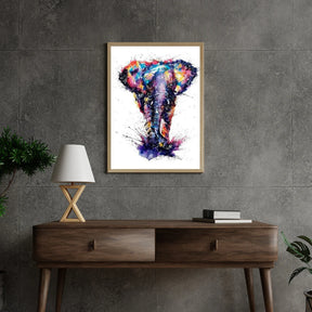 Diamond Painting Éléphant avec de nombreuses couleurs différentes - SEOS Shop®