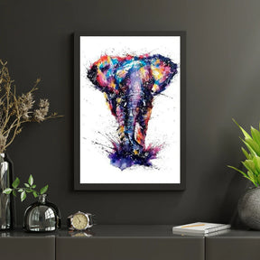 Diamond Painting Éléphant avec de nombreuses couleurs différentes - SEOS Shop®