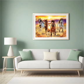Diamond Painting Magnifiques chevaux dans un champ - SEOS Shop ®