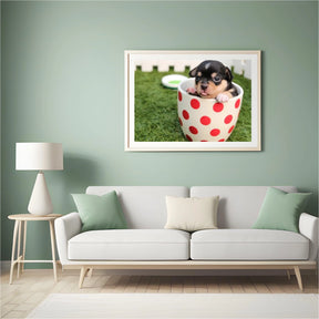 Diamond Painting Chiot dans une tasse 45x30 cm - SEOS Shop®