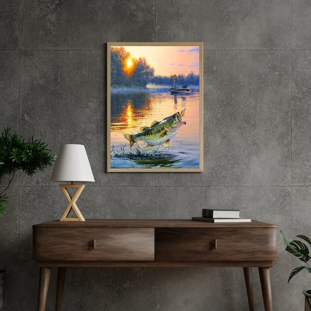Diamond Painting attraper des poissons en bateau - SEOS Shop ®
