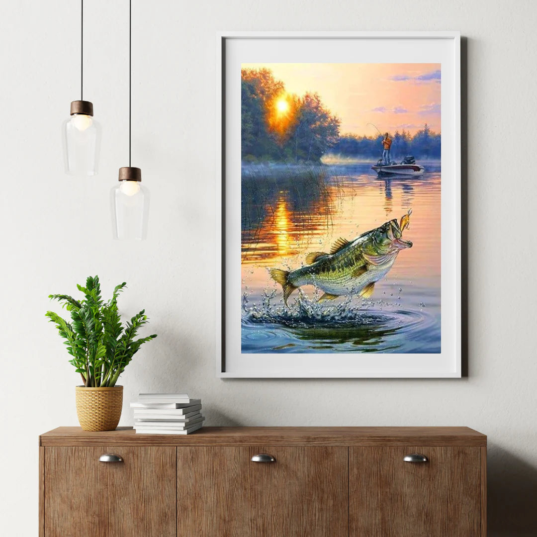 Diamond Painting attraper des poissons en bateau - SEOS Shop ®
