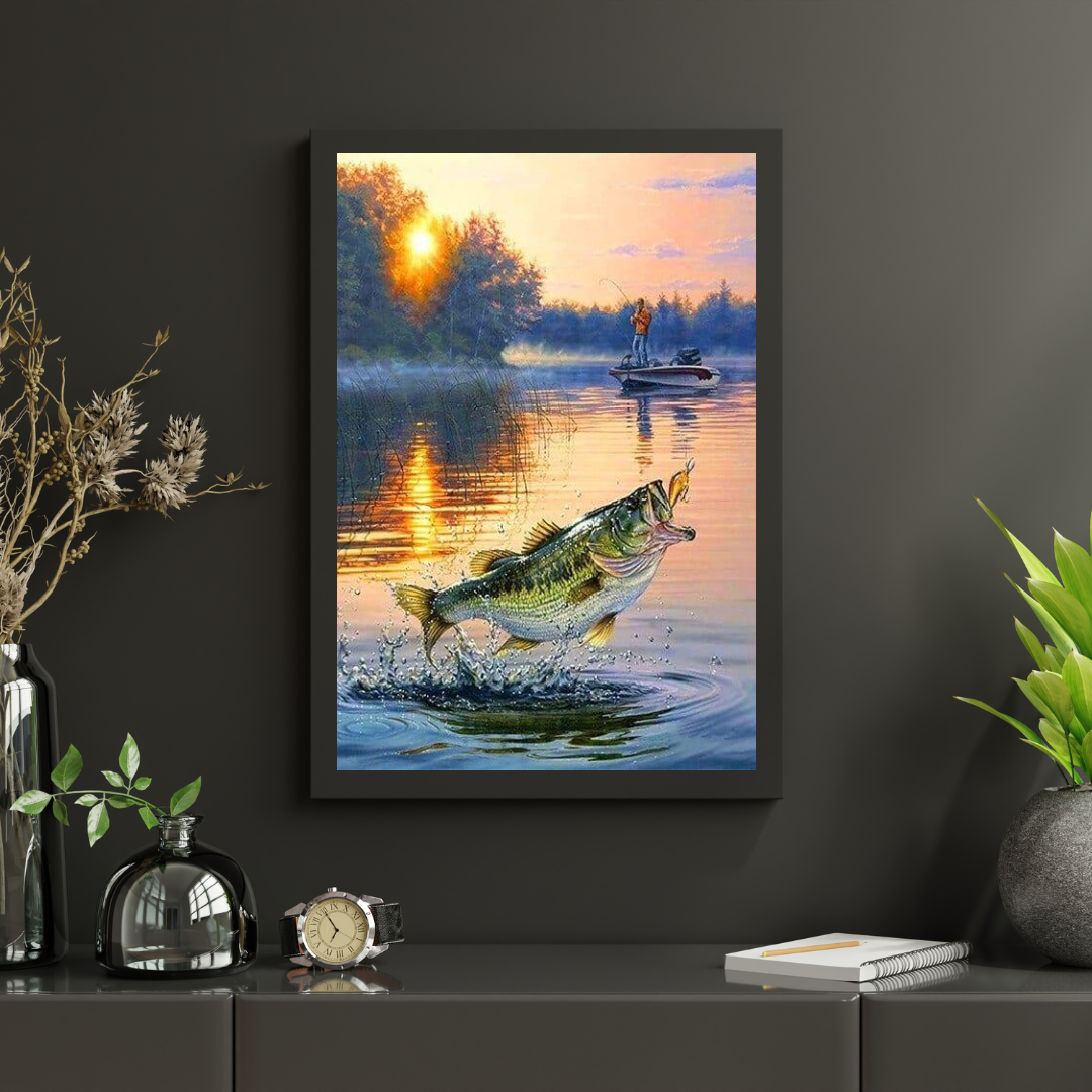 Diamond Painting attraper des poissons en bateau - SEOS Shop ®