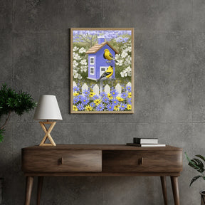 Diamond Painting Oiseau dans le jardin de fleurs - SEOS Shop ®