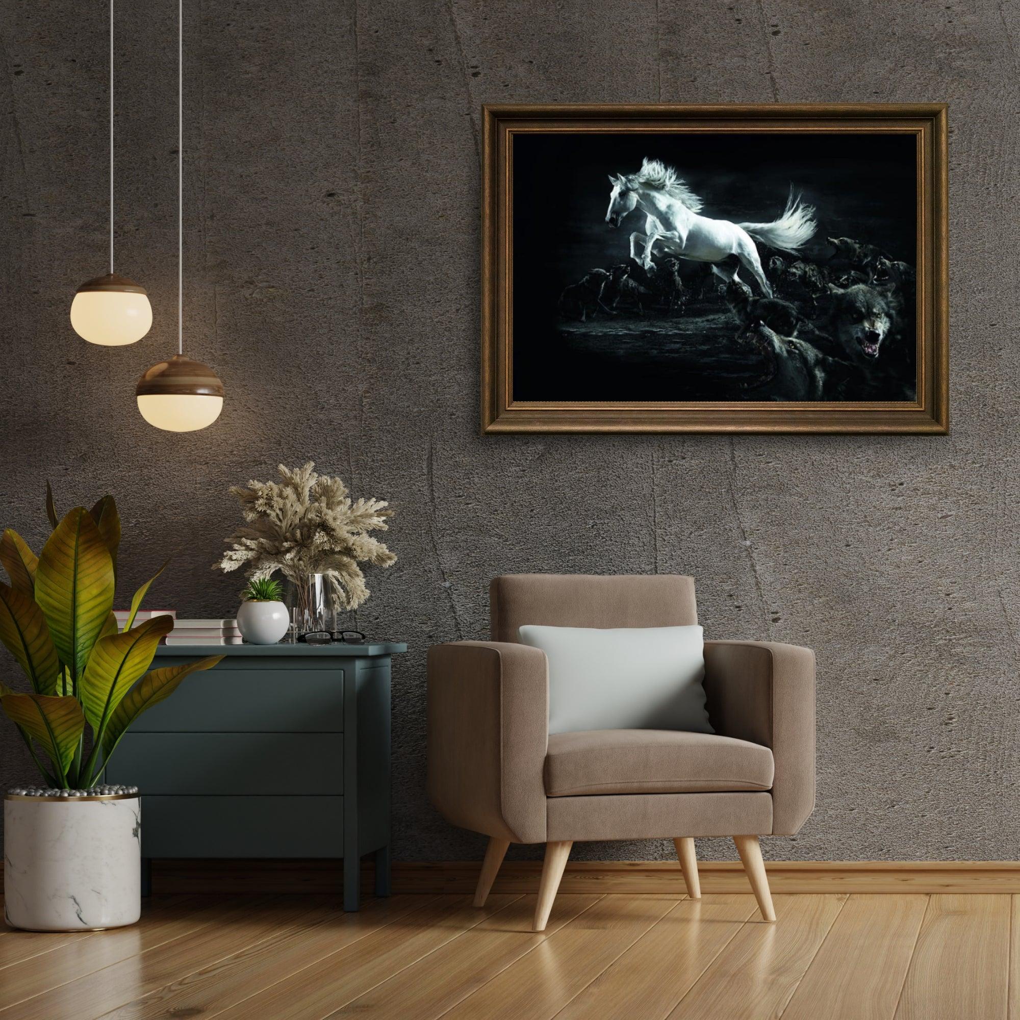 Diamond Painting Avec cheval et loups - SEOS Shop ®