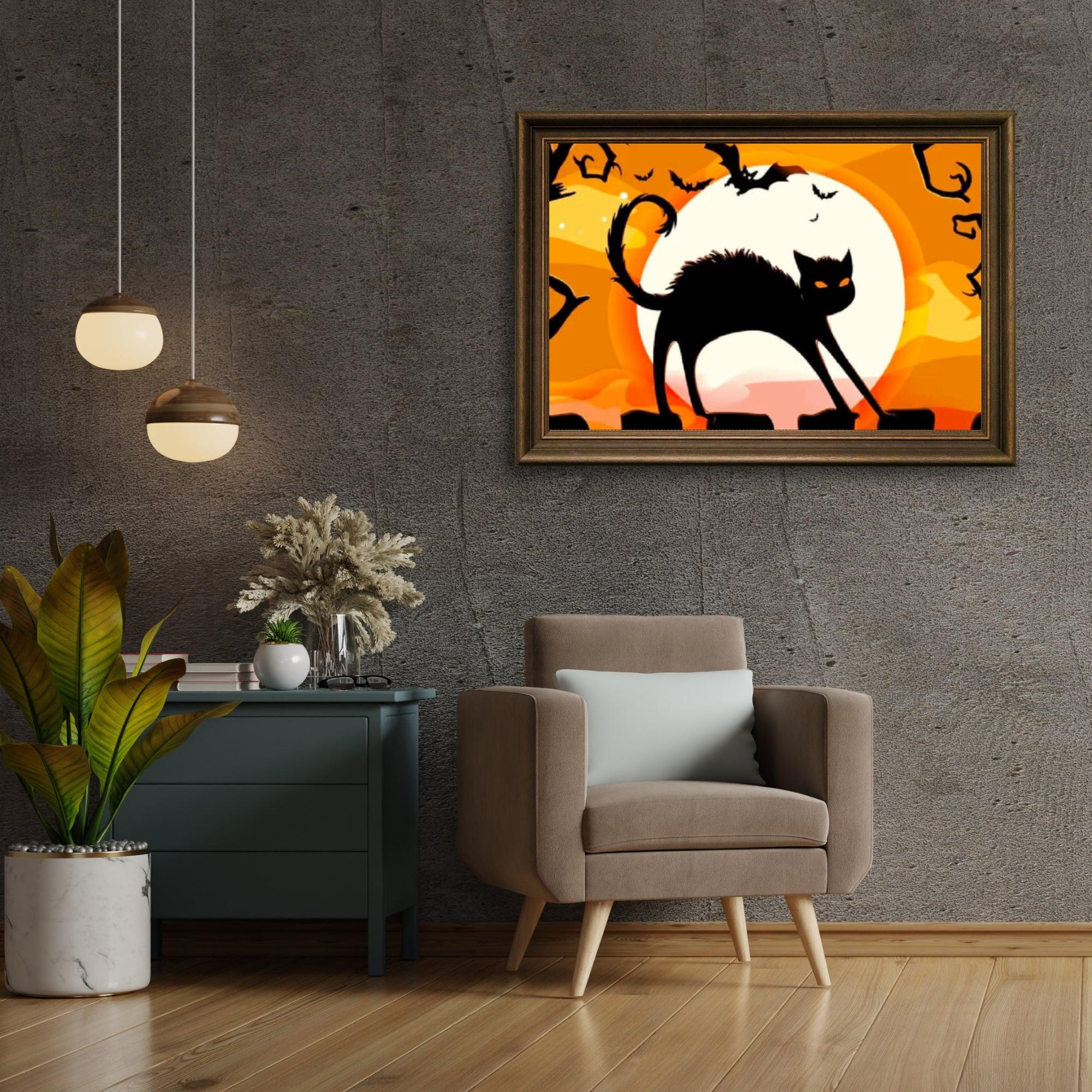 Diamond Painting Chat Noir Dans La Nuit - SEOS Shop ®