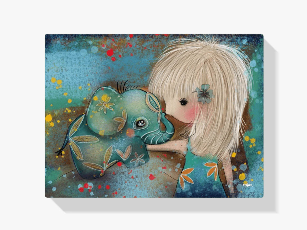 Diamond painting éléphant avec fille - SEOS Shop®