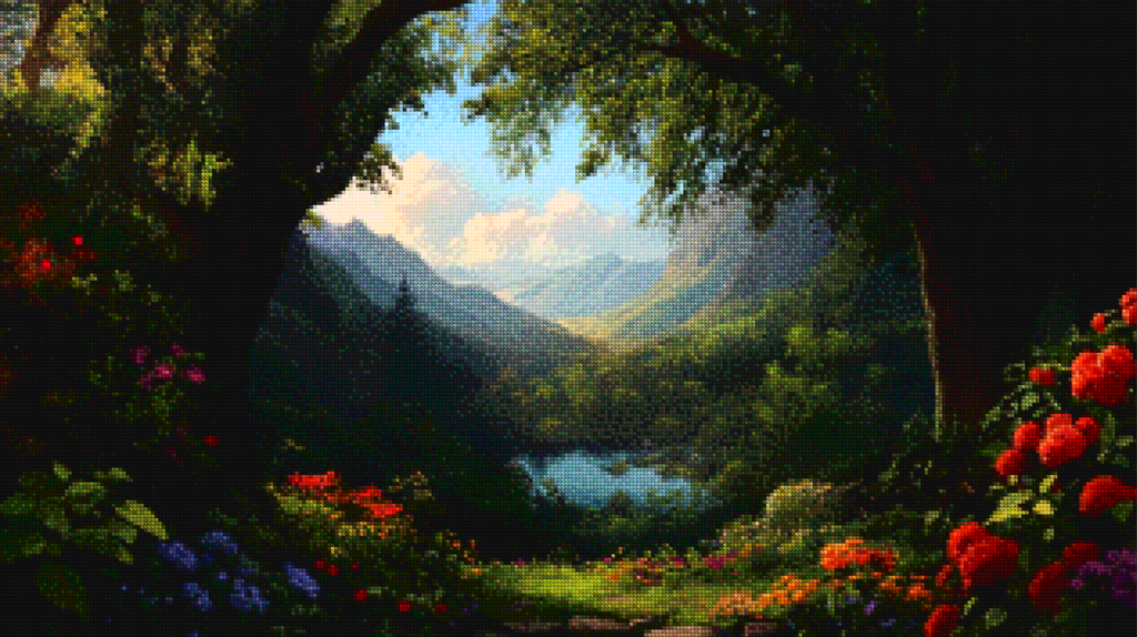 Diamond Painting - Forêt enchantée de fleurs