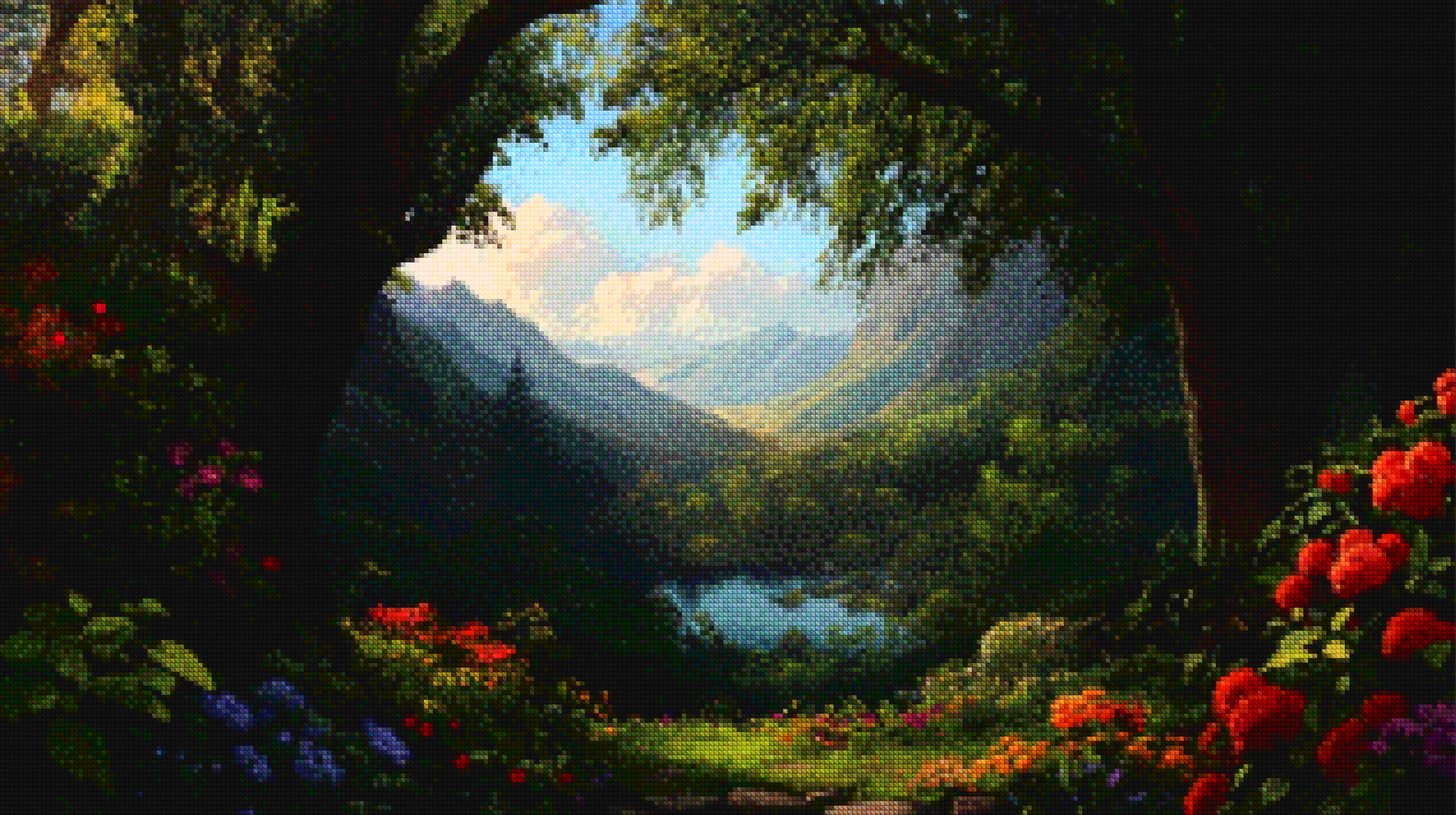 Diamond Painting - Forêt enchantée de fleurs