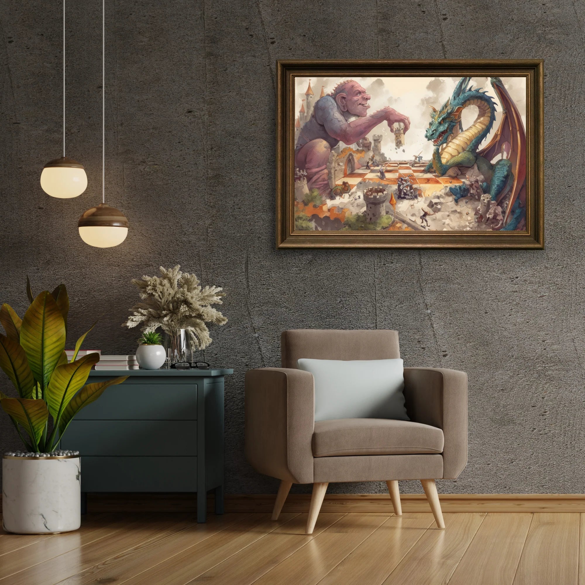 Diamond Painting - Échecs géants et dragons - SEOS Shop ®