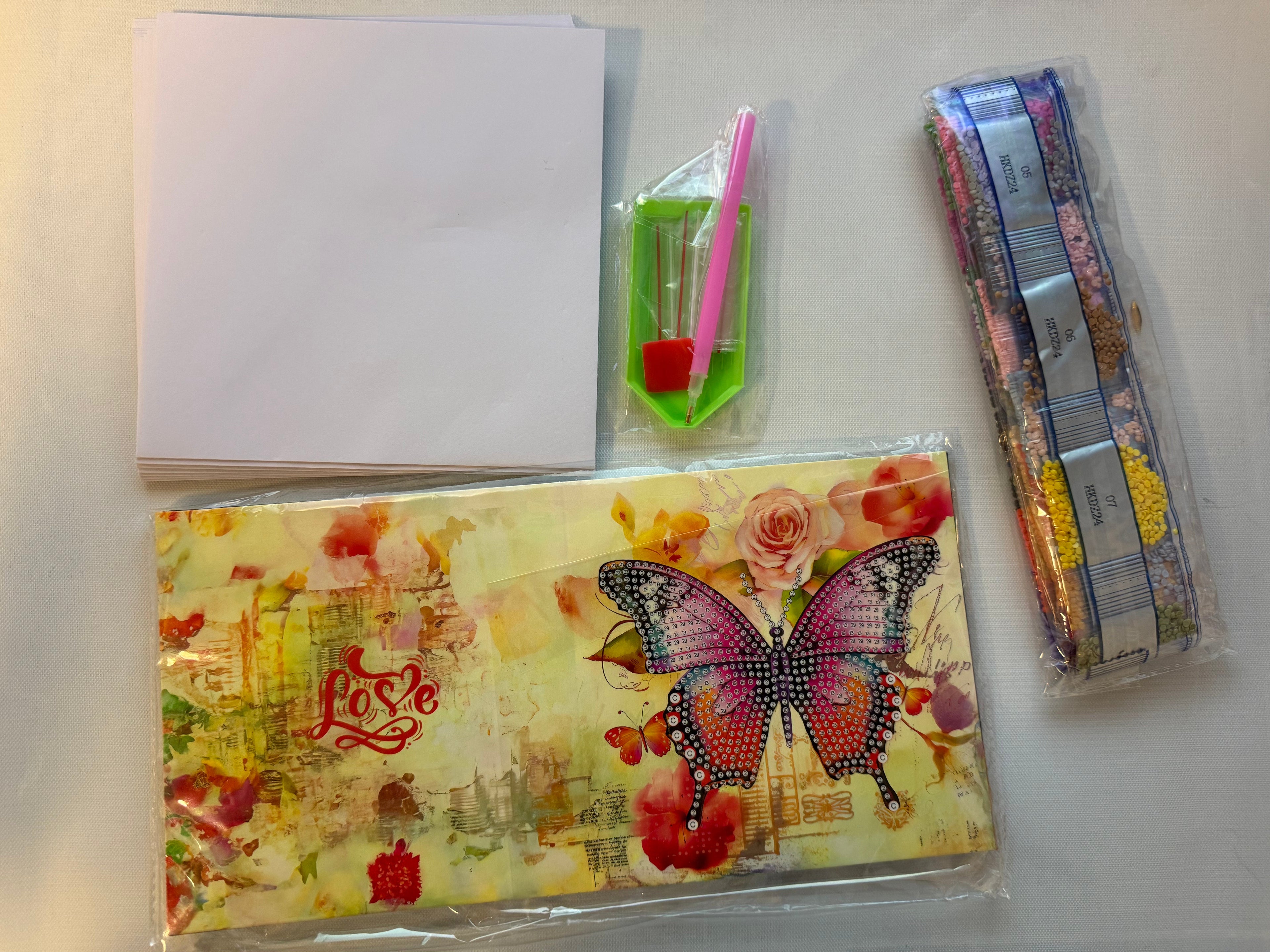 Diamant peinture carte de vœux - ensemble de 12 - y compris des enveloppes