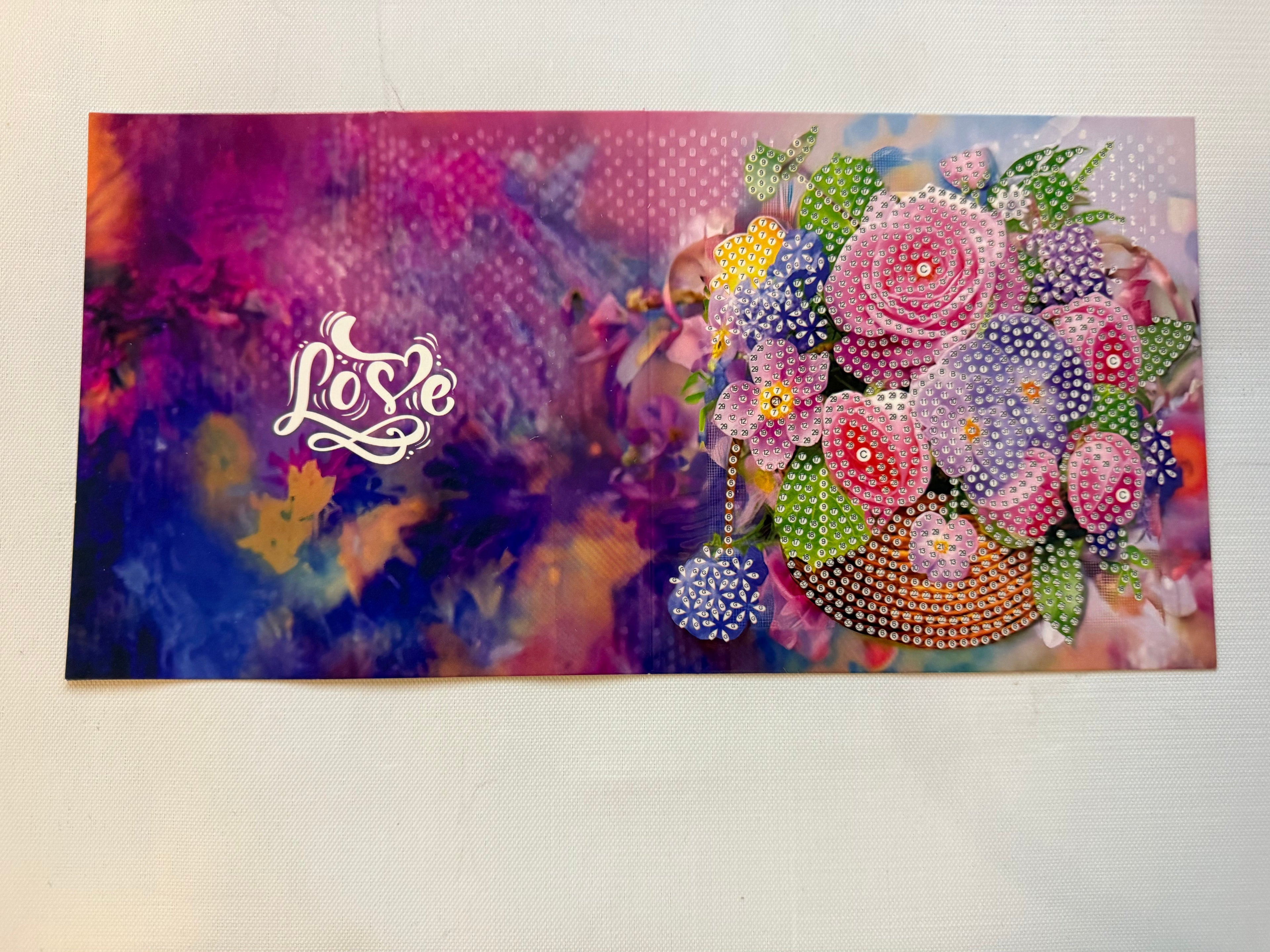 Diamant peinture carte de vœux - ensemble de 12 - y compris des enveloppes
