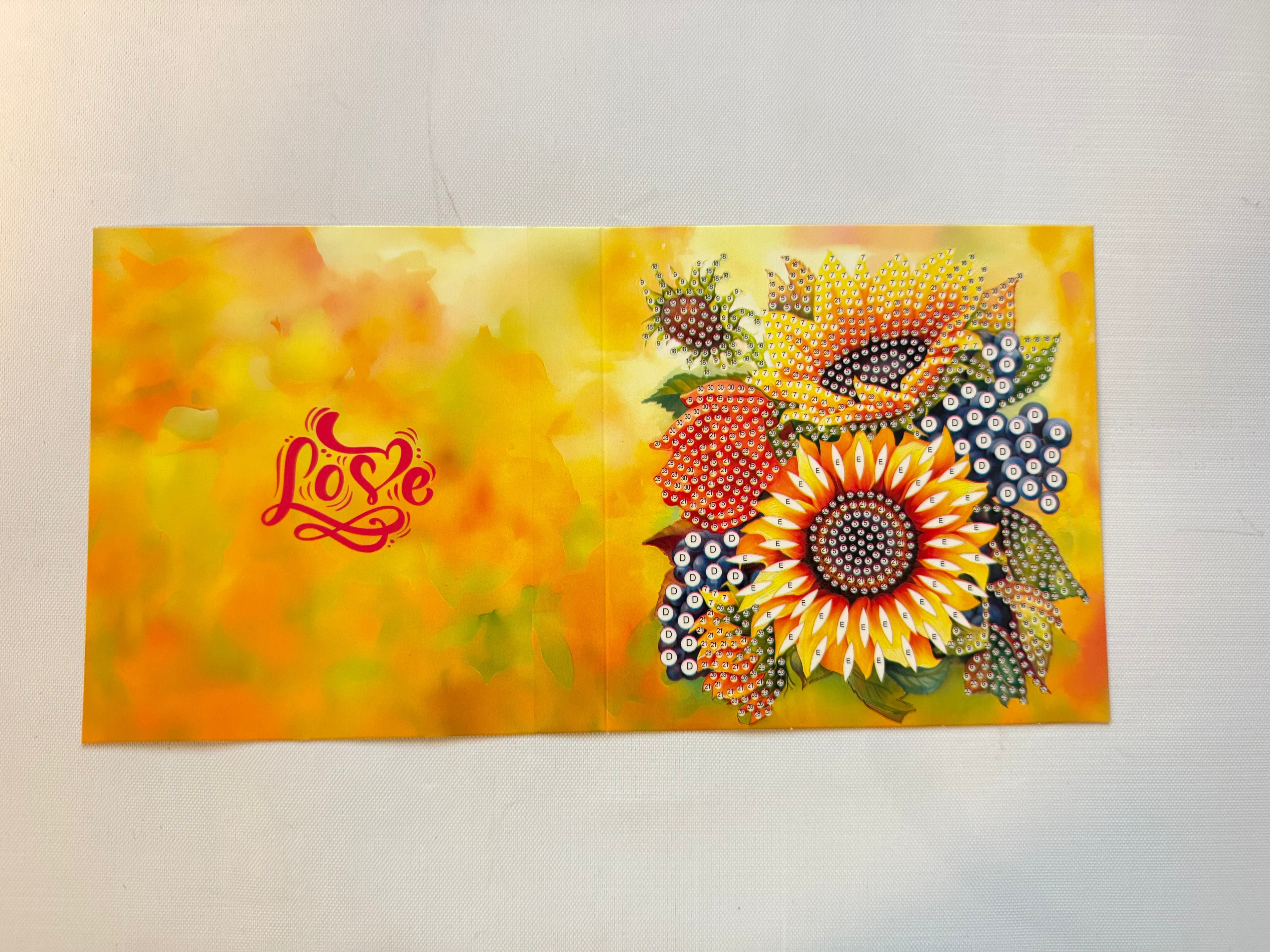 Diamant peinture carte de vœux - ensemble de 12 - y compris des enveloppes