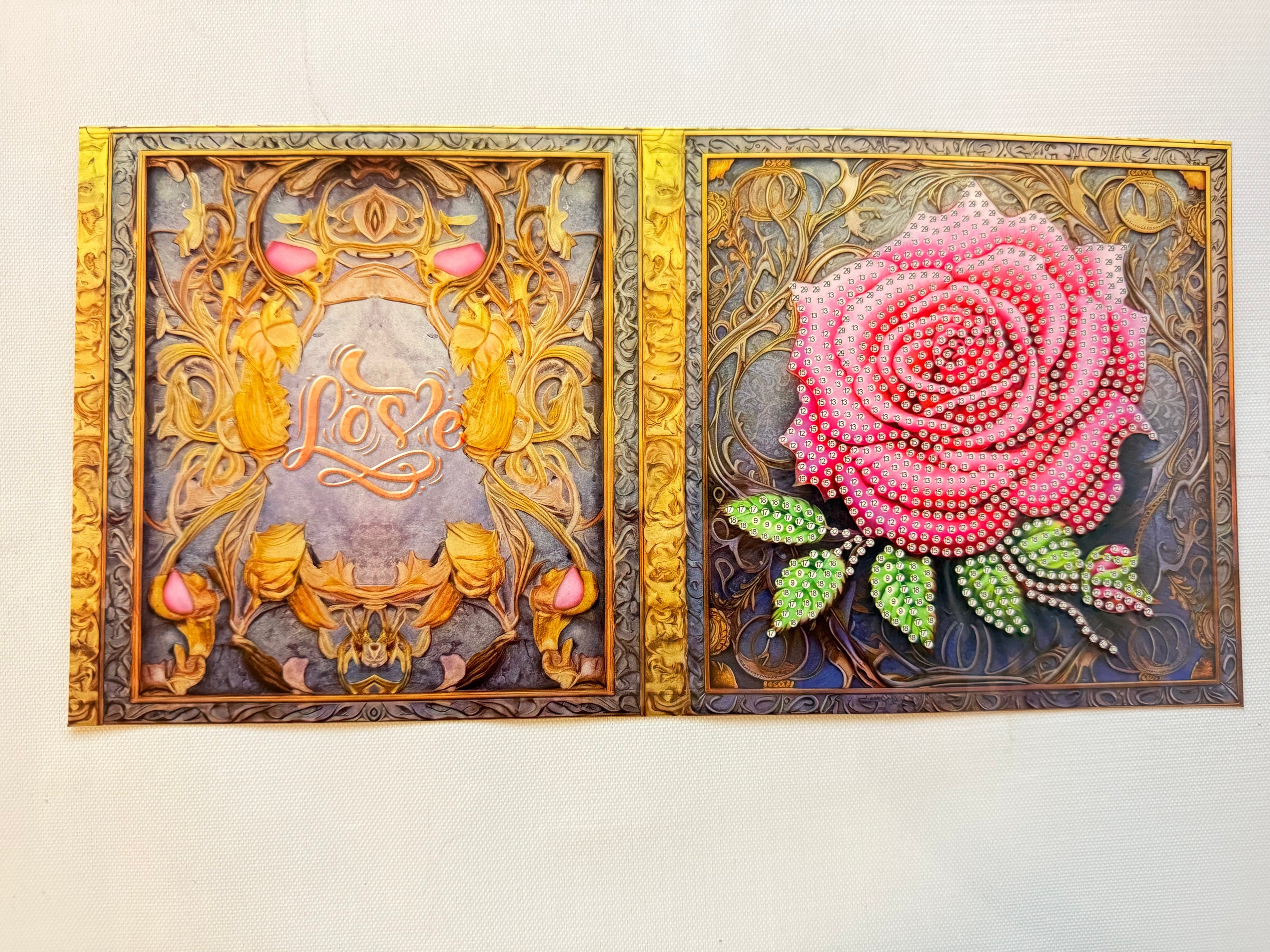Diamant peinture carte de vœux - ensemble de 12 - y compris des enveloppes