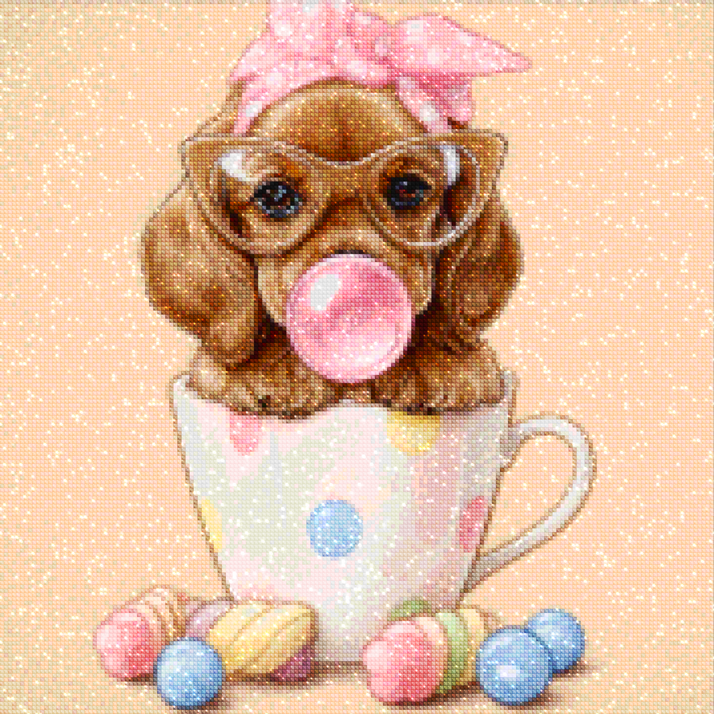 Diamond Painting - Chien en gomme à mâcher - SEOS Shop ®