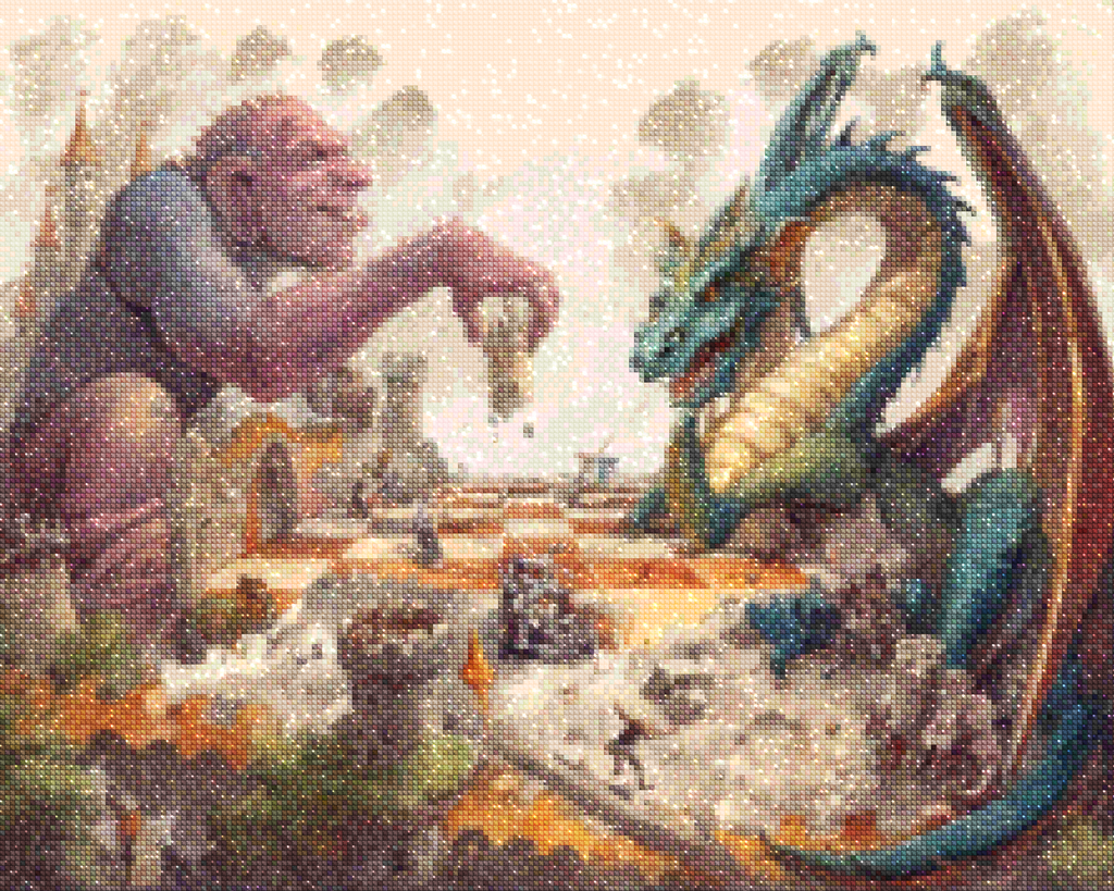 Diamond Painting - Échecs géants et dragons - SEOS Shop ®