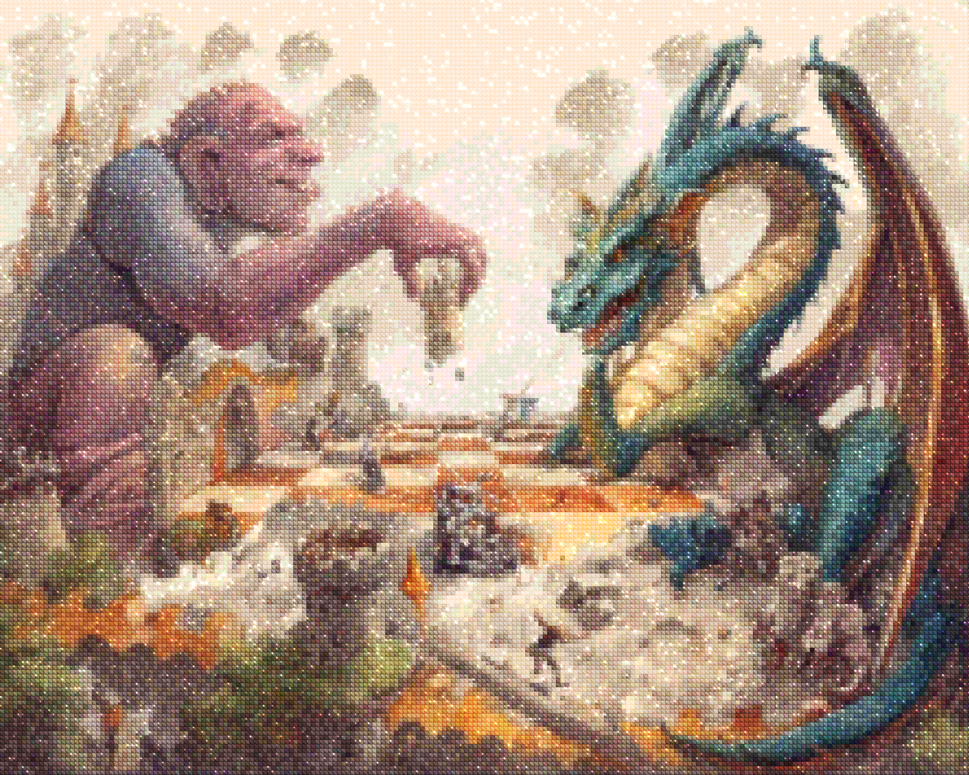 Diamond Painting - Échecs géants et dragons - SEOS Shop ®