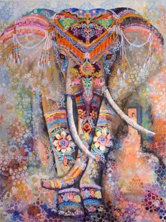 Diamond Painting éléphant coloré - SEOS Shop ®