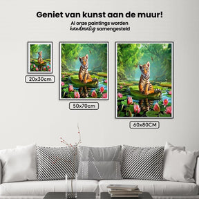 Diamond painting Tigre sur un nénuphar - Complet - SEOS Shop®