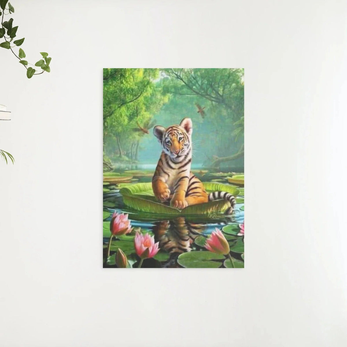 Diamond painting Tigre sur un nénuphar - Complet - SEOS Shop®