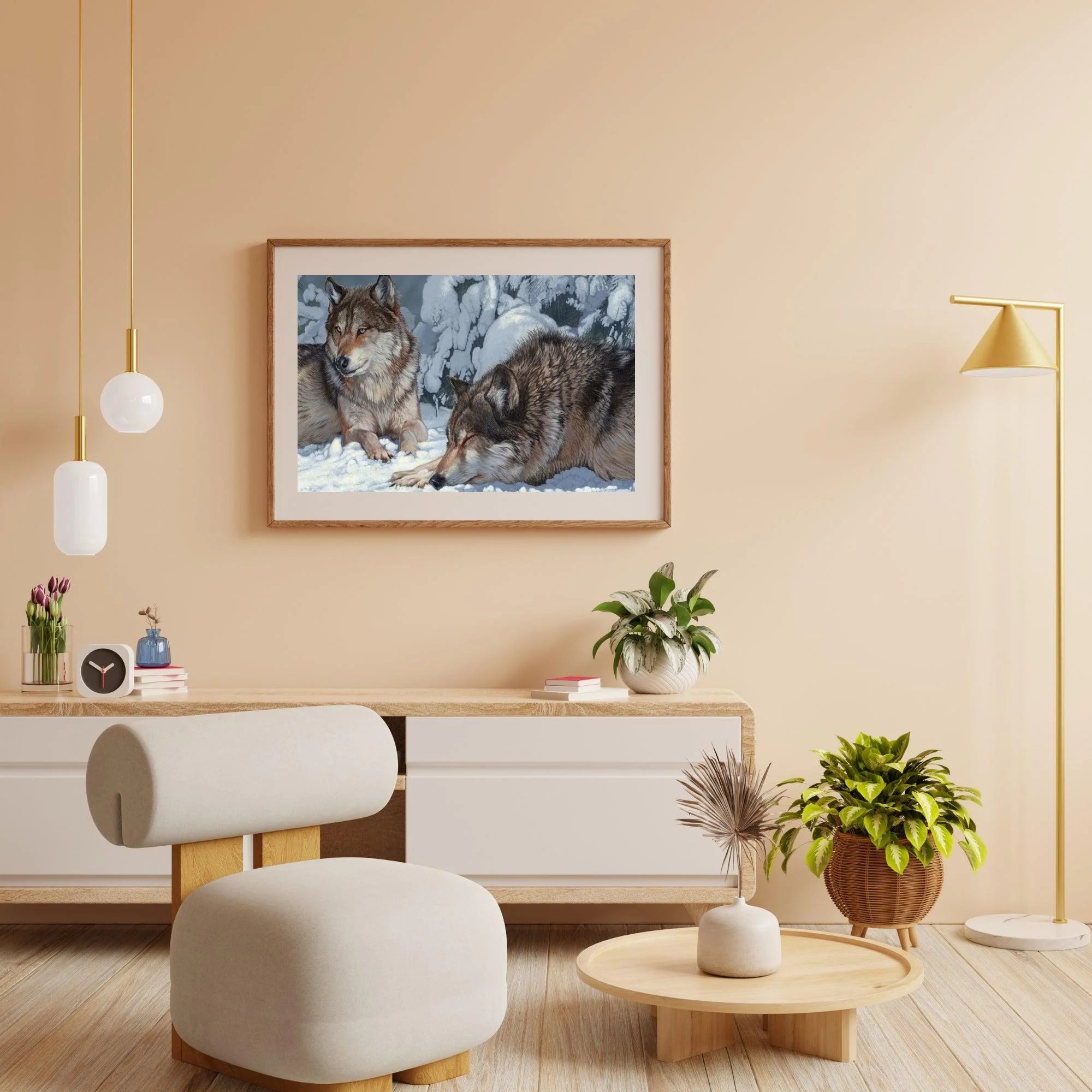 Diamond Painting - Peaceful Greys : Loup Captivant